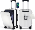 BIGTOPS 20 Inch Carry On Luggage, PC Lightweight Hardside Expandable Carry-On Luggage Airline Approved With Spinner Wheels, Front Compartment, Cup Holde, TSA-approved Lock, USB Port