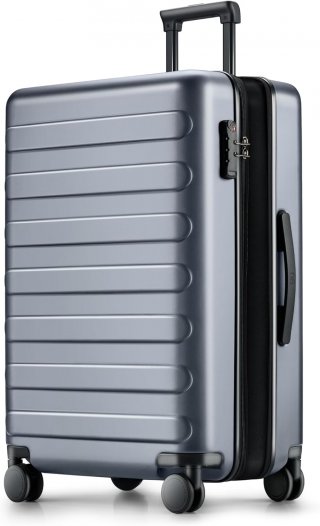 Large Checked Luggage 28 Inch, Checking In Luggage with Smooth Spinner Wheels, Expandable, Hard Shell PC Suitcase, Lightweight Travel Luggage, TSA Approved (Grey, Rhine Max)