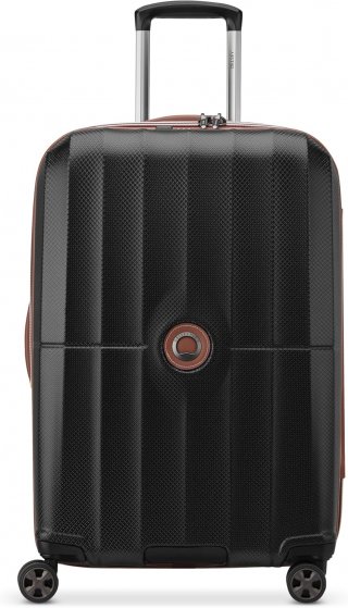 Bigtops Carrousel Hardside Expandable Luggage with Spinner Wheels, Black, Checked-Medium 24 Inch